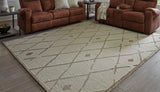 Guyford Beige/Brown Large Rug by Ashley at Eve Furniture
