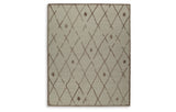 Guyford Beige/Brown Large Rug by Ashley at Eve Furniture