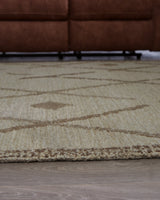 Guyford Beige/Brown Large Rug by Ashley at Eve Furniture