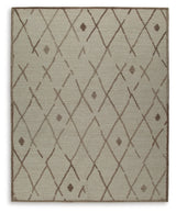 Guyford Beige/Brown Large Rug by Ashley at Eve Furniture