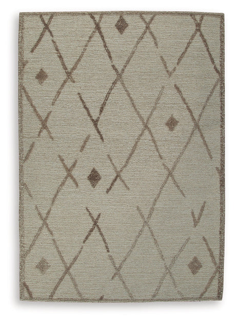 Guyford Beige/Brown Medium Rug by Ashley at Eve Furniture