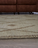 Guyford Beige/Brown Medium Rug by Ashley at Eve Furniture