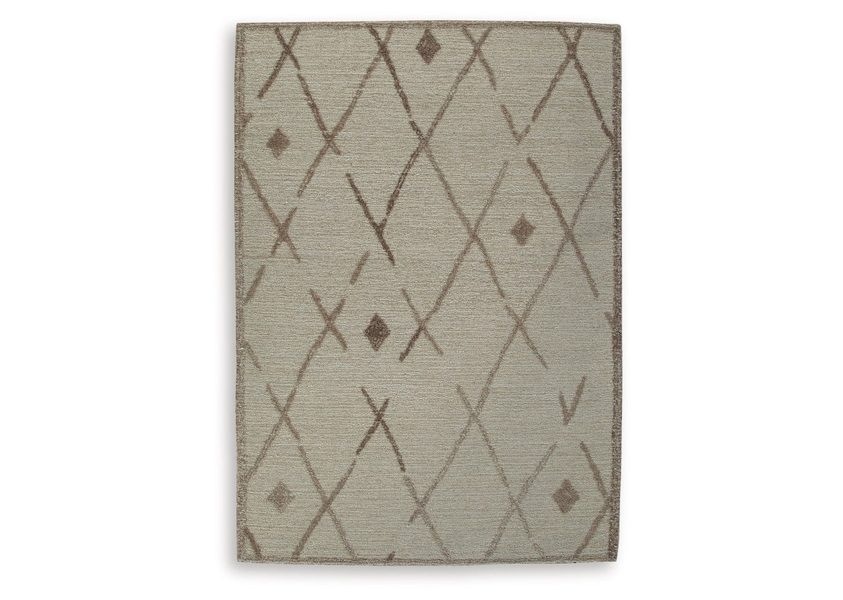 Guyford Beige/Brown Medium Rug by Ashley at Eve Furniture