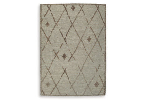 Guyford Beige/Brown Medium Rug by Ashley at Eve Furniture