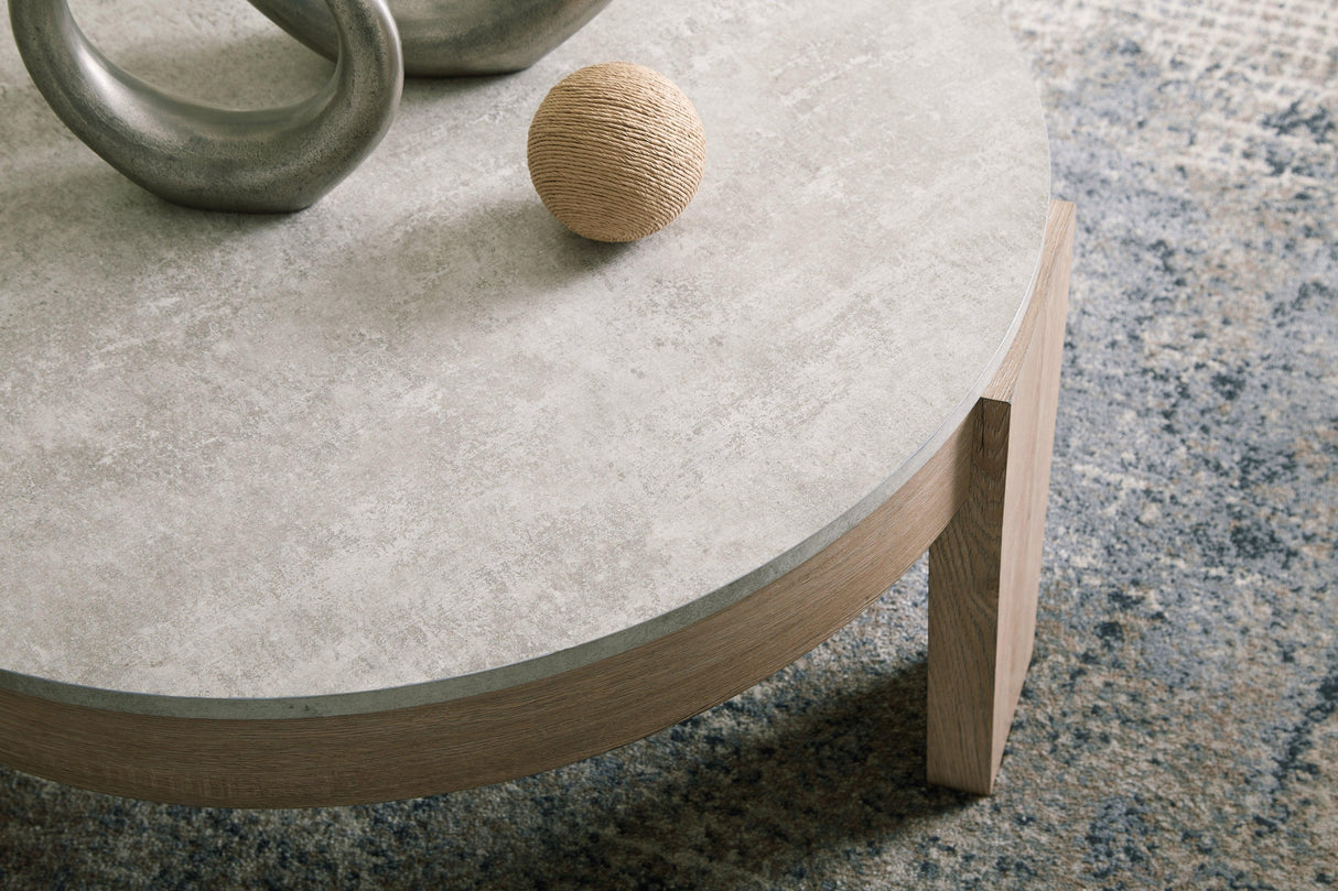 Guystone Light Brown Table by Ashley at Eve Furniture