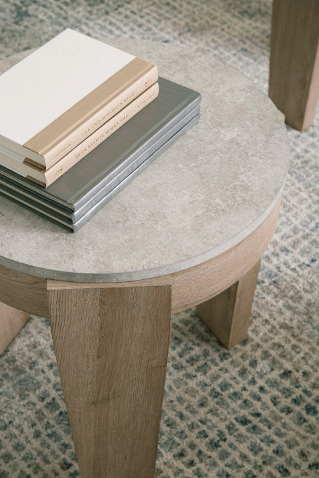 Guystone Light Brown Table by Ashley at Eve Furniture