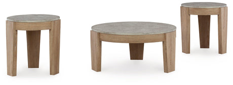 Guystone Light Brown Table by Ashley at Eve Furniture