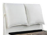 Gwendoline Upholstered White Queen Platform Bed with Pillow Headboard by Coaster at Eve Furniture