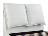 Gwendoline Upholstered White Queen Platform Bed with Pillow Headboard by Coaster at Eve Furniture
