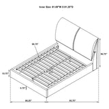 Gwendoline Upholstered White Queen Platform Bed with Pillow Headboard by Coaster at Eve Furniture