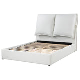 Gwendoline Upholstered White Queen Platform Bed with Pillow Headboard by Coaster at Eve Furniture