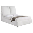 Gwendoline Upholstered White Queen Platform Bed with Pillow Headboard by Coaster at Eve Furniture