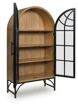 Gwenwich Natural/Black Accent Cabinet by Ashley at Eve Furniture