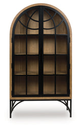 Gwenwich Natural/Black Accent Cabinet by Ashley at Eve Furniture