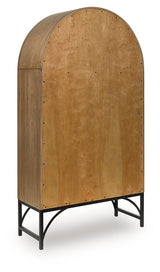 Gwenwich Natural/Black Accent Cabinet by Ashley at Eve Furniture
