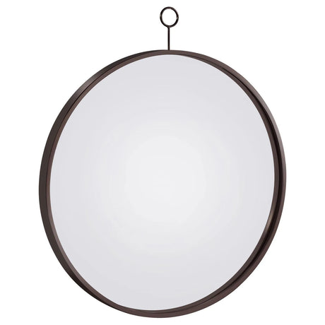 Gwyneth Black Nickel Round Wall Mirror by Coaster at Eve Furniture