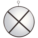 Gwyneth Black Nickel Round Wall Mirror by Coaster at Eve Furniture