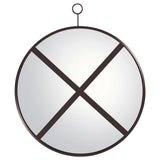 Gwyneth Black Nickel Round Wall Mirror by Coaster at Eve Furniture