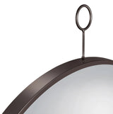 Gwyneth Black Nickel Round Wall Mirror by Coaster at Eve Furniture