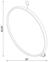 Gwyneth Black Nickel Round Wall Mirror by Coaster at Eve Furniture