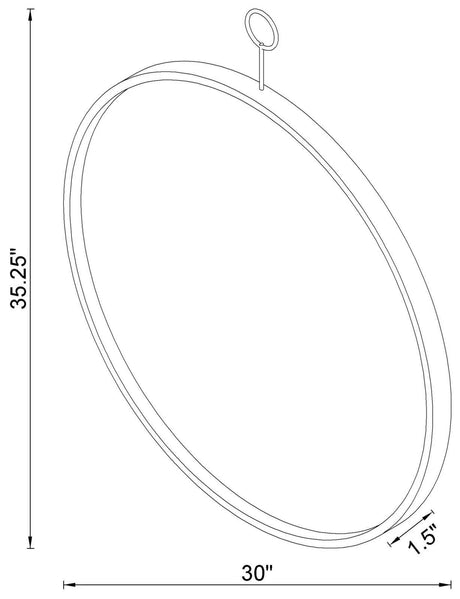 Gwyneth Black Nickel Round Wall Mirror by Coaster at Eve Furniture