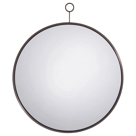 Gwyneth Black Nickel Round Wall Mirror by Coaster at Eve Furniture