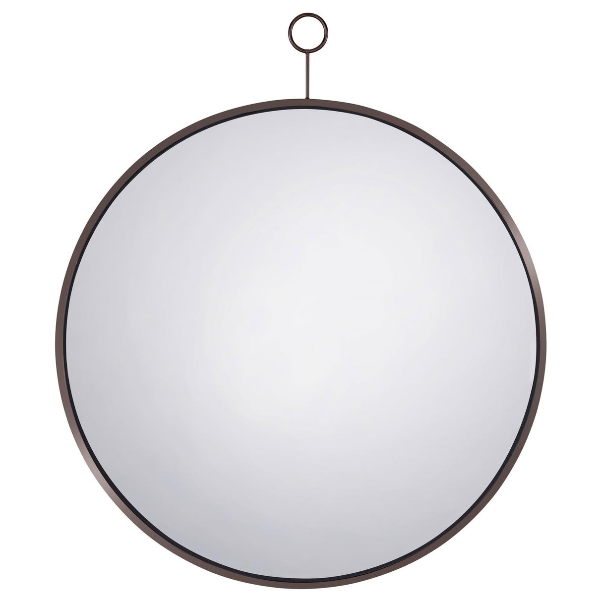 Gwyneth Black Nickel Round Wall Mirror