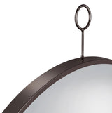 Gwyneth Black Nickel Round Wall Mirror