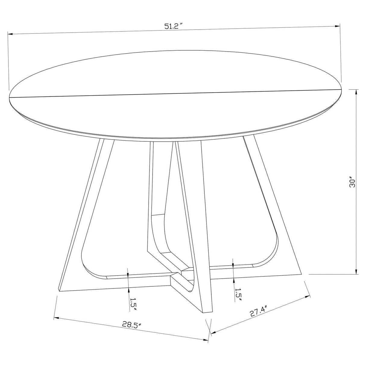 Gwynn Round Dining Table with Marble Top and Stainless Steel Base White and Gold