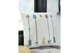 Gyldan White/Teal/Gold Pillow by Ashley at Eve Furniture
