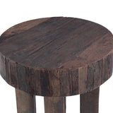 Hacienda 24" Round Side Table in Reclaimed Hardwood by Home Trends & Design at Eve Furniture