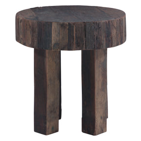 Hacienda 24" Round Side Table in Reclaimed Hardwood by Home Trends & Design at Eve Furniture