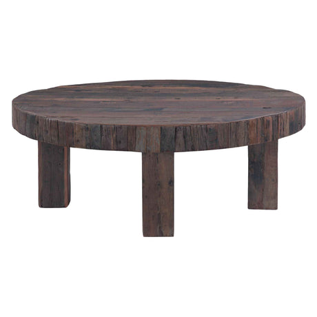 Hacienda 47" Round Coffee Table in Reclaimed Wood by Home Trends & Design at Eve Furniture