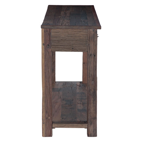 Hacienda 50" Console Table with Three Drawers in Reclaimed Wood by Home Trends & Design at Eve Furniture