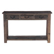 Hacienda 50" Console Table with Three Drawers in Reclaimed Wood by Home Trends & Design at Eve Furniture