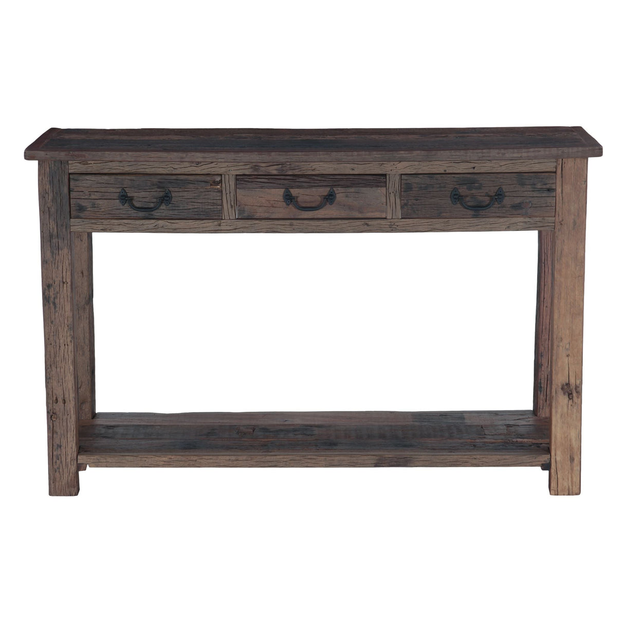 Hacienda 50" Console Table with Three Drawers in Reclaimed Wood by Home Trends & Design at Eve Furniture