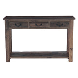 Hacienda 50" Console Table with Three Drawers in Reclaimed Wood by Home Trends & Design at Eve Furniture