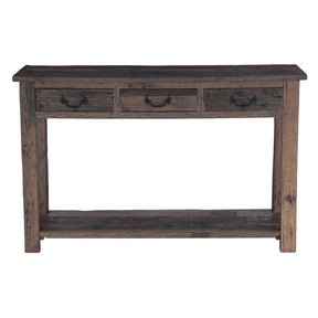 Hacienda 50" Console Table with Three Drawers in Reclaimed Wood by Home Trends & Design at Eve Furniture