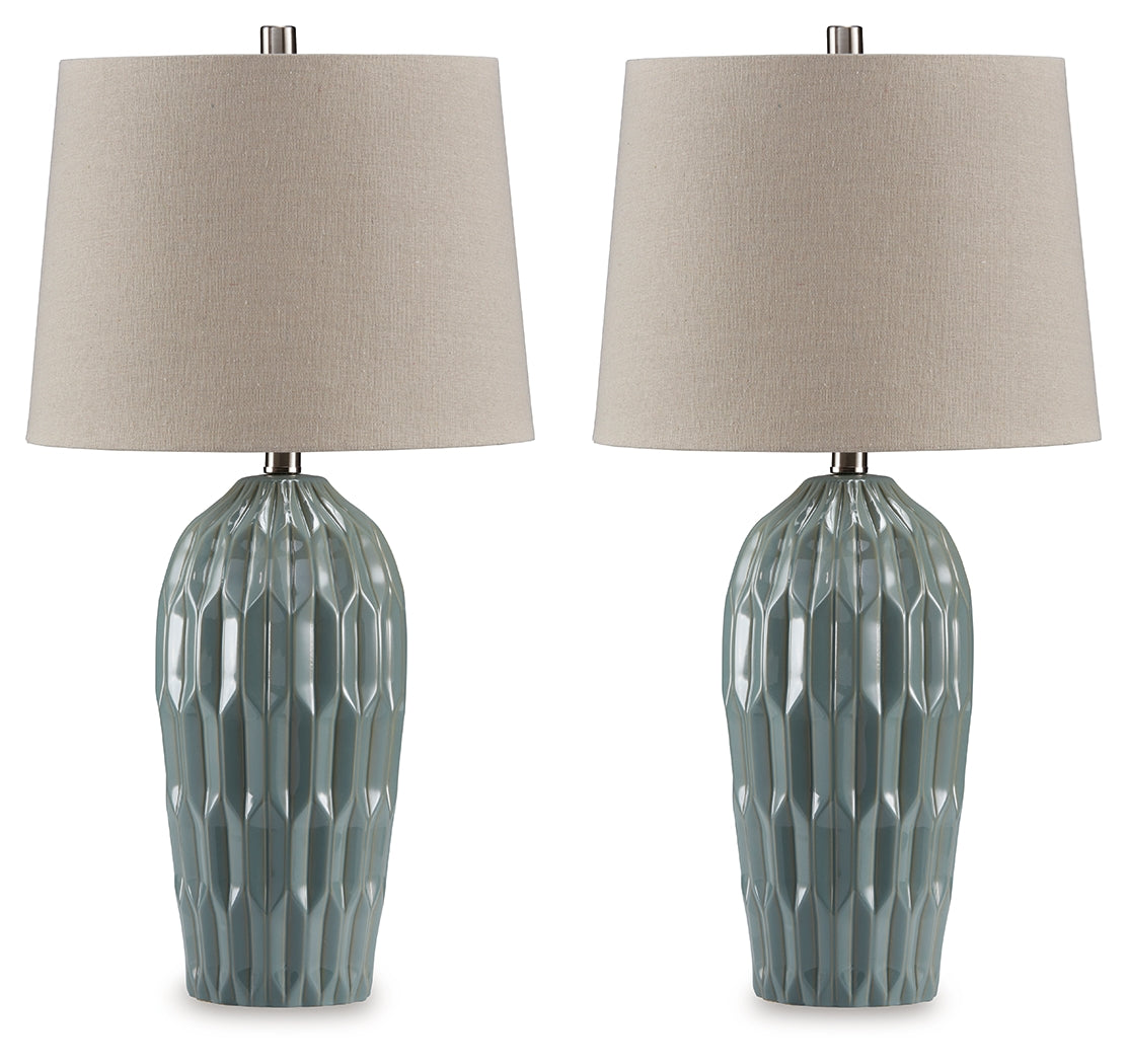 Hadbury Pale Blue/Teal Table Lamp