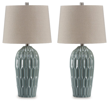 Hadbury Pale Blue/Teal Table Lamp