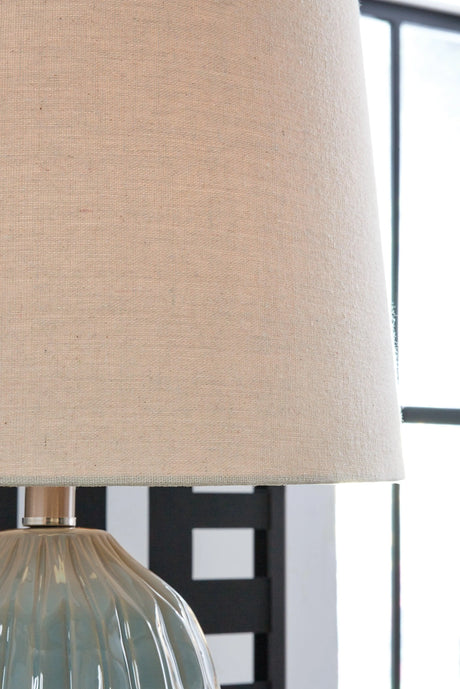 Hadbury Pale Blue/Teal Table Lamp by Ashley at Eve Furniture
