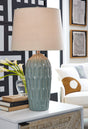Hadbury Pale Blue/Teal Table Lamp by Ashley at Eve Furniture
