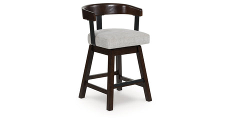 Haddigan Dark Brown Counter Height Barstool, Set of 2 by Ashley at Eve Furniture