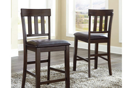 Haddigan Dark Brown Counter Height Barstool, Set of 2 by Ashley at Eve Furniture
