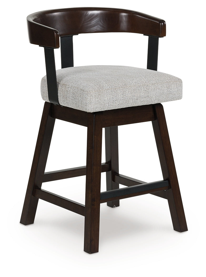 Haddigan Dark Brown Counter Height Barstool, Set of 2 by Ashley at Eve Furniture