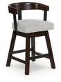 Haddigan Dark Brown Counter Height Barstool, Set of 2 by Ashley at Eve Furniture