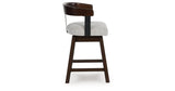 Haddigan Dark Brown Counter Height Barstool, Set of 2 by ASHLEY FURNITURE at Eve Furniture