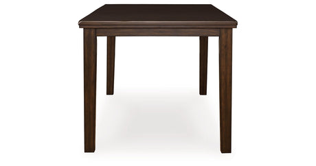Haddigan Dark Brown Counter Height Dining Extension Table by Ashley at Eve Furniture