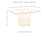 Haddigan Dark Brown Counter Height Dining Extension Table by Ashley at Eve Furniture