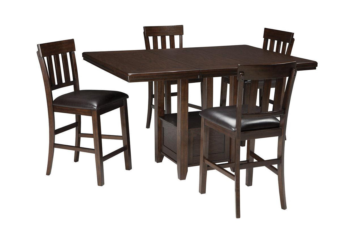 Haddigan Dark Brown Counter Height Dining Extension Table by Ashley at Eve Furniture